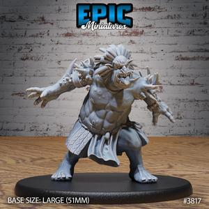 Jungle Troll Roar ‧ DnD Miniature ‧ Tabletop Miniatures ‧ Gaming Monster ‧ 3D Model ‧ RPG ‧ DnDminis ‧ STL FILE