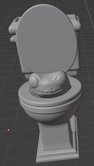 Fred the frog but a toilet