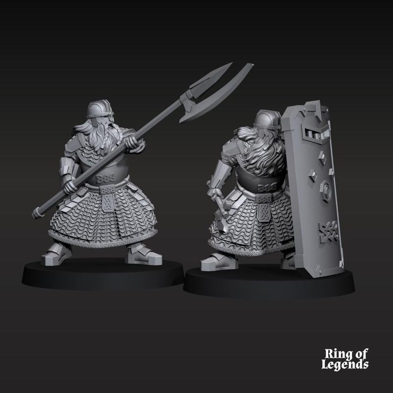 2x Cript Guard New Poses | Kalak Dwarves | Fantasy | Ring of Legends