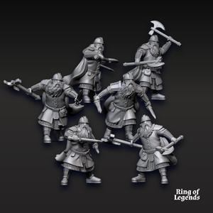 6x Metal Guard Dwarf | Kalak Dwarves | Fantasy | Ring of Legends