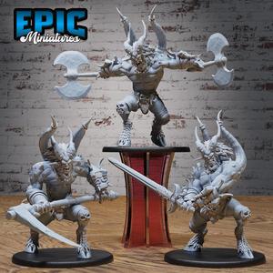 Red Demon Set ‧ DnD Miniature ‧ Tabletop Miniatures ‧ Gaming Monster ‧ 3D Model ‧ RPG ‧ DnDminis ‧ STL FILE
