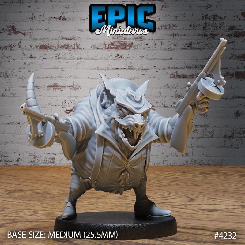 Sewer Godfather Rat Gun ‧ DnD Miniature ‧ Tabletop Miniatures ‧ Gaming Monster ‧ 3D Model ‧ RPG ‧ DnDminis ‧ STL FILE