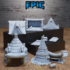 Bandit Camp Tents ‧ DnD Miniature ‧ Tabletop Miniatures ‧ Gaming Monster ‧ 3D Model ‧ RPG ‧ DnDminis ‧ STL FILE