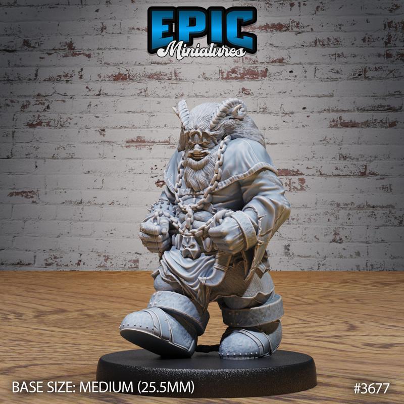 Dwarf Tiefling Captured ‧ DnD Miniature ‧ Tabletop Miniatures ‧ Gaming Monster ‧ 3D Model ‧ RPG ‧ DnDminis ‧ STL FILE