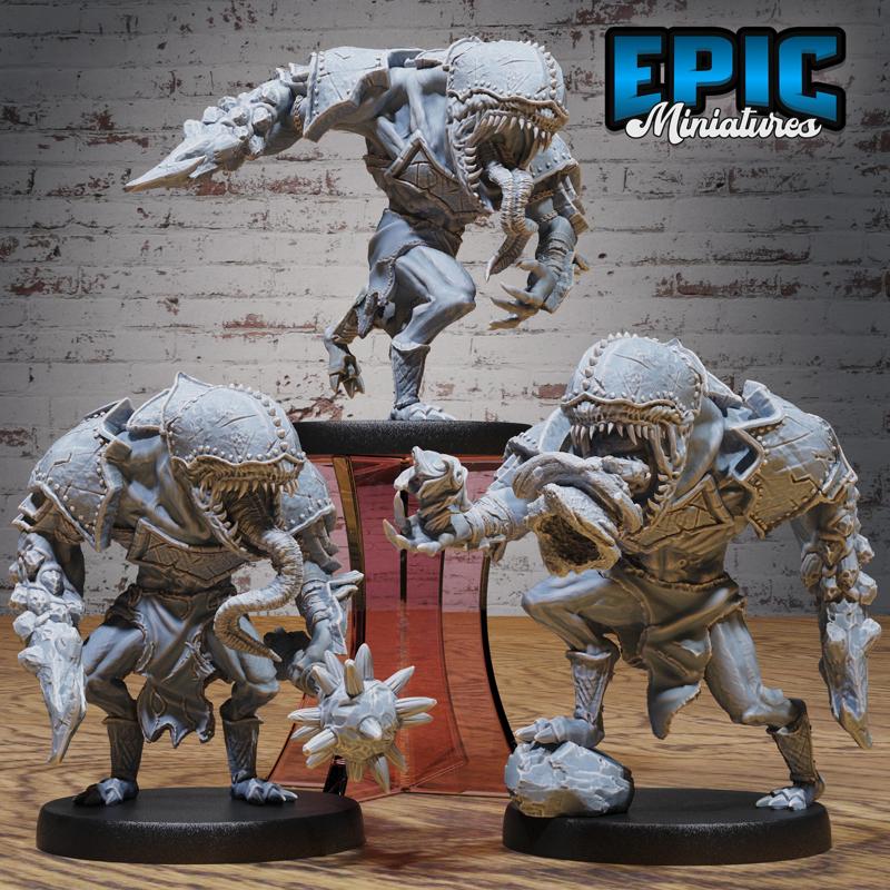 Hell Guardian Set ‧ DnD Miniature ‧ Tabletop Miniatures ‧ Gaming Monster ‧ 3D Model ‧ RPG ‧ DnDminis ‧ STL FILE