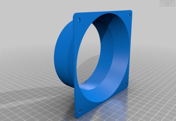 120mm computer fan to 4in dryer hose