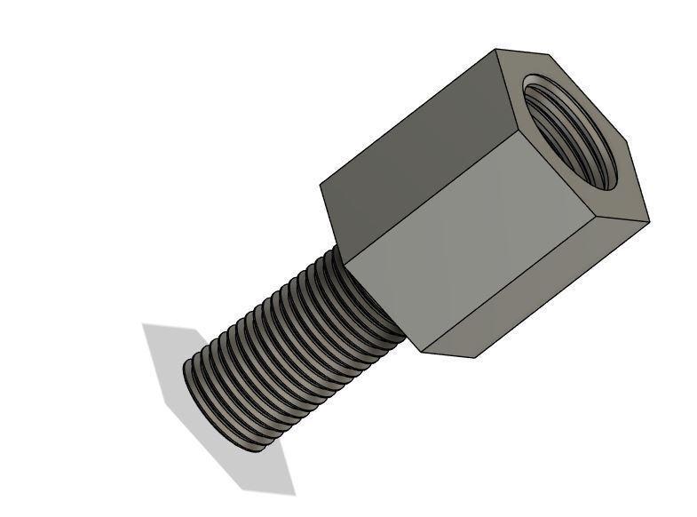 Fitting pipe adapter thread 1x10mm male to 1/2x18 tpi