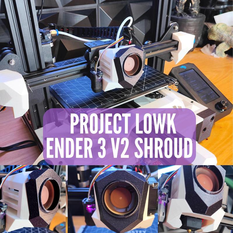Ender 3 V2 Shroud | Lowk Shroud | Ender 3 V2 Fan Shroud | Ender 3 V2 Hot End Fan | Ender 3 V2 Upgrades | Ender 3 V2 Accessories