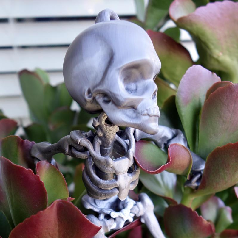 Fully Articulated Human Skeleton 3D Print-In-Place STL Model Fidget Toy
