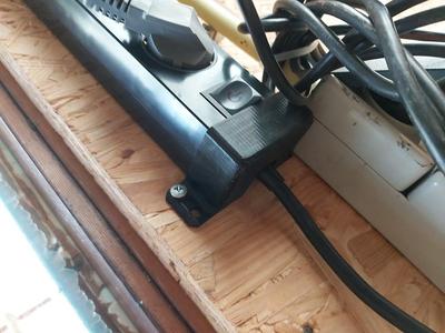 Power strip wall mount