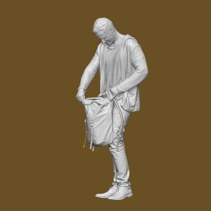 MAN WITH BAG PEOPLE CHARACTER DIORAMA