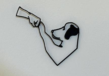 Wall Art Dog Paw and Hand High Five inkl. STL