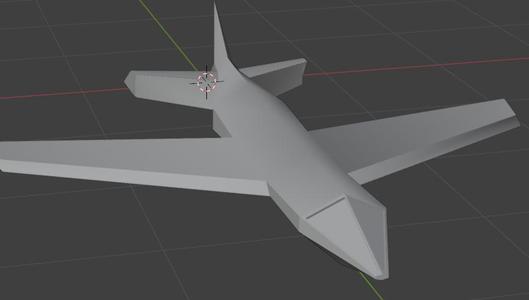 low-poly plane
