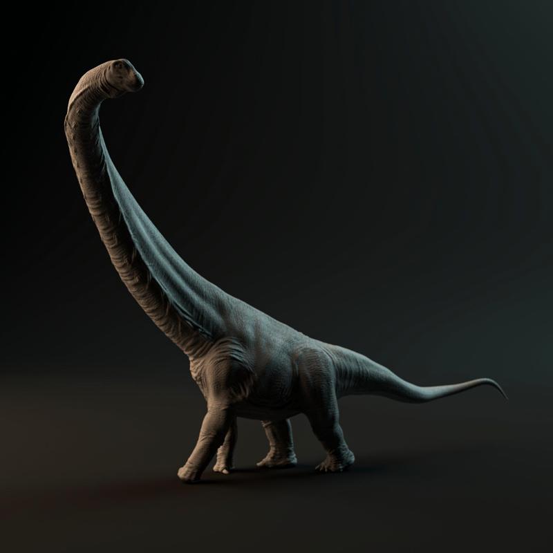 Dreadnoughtus turning 1-72 scale pre-supported dinosaur