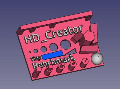 Tiny Benchmark (fast printing, tough on the details)