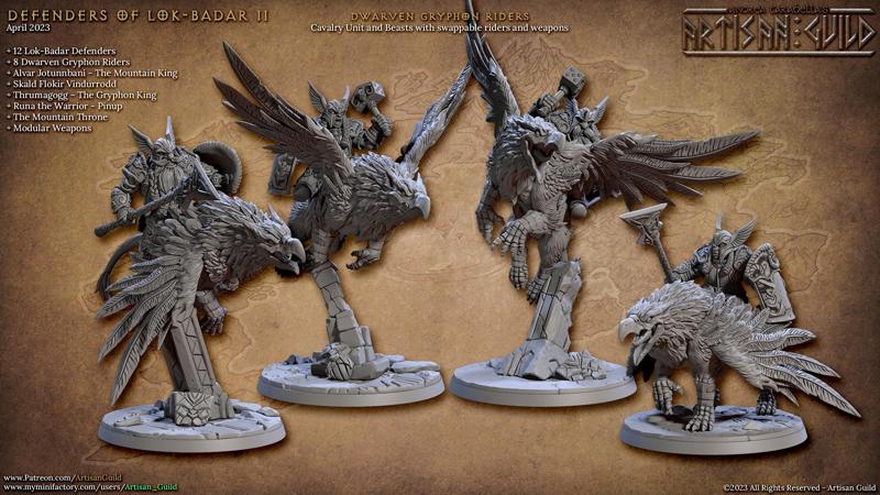 Dwarven Gryphon Riders (Defenders of Lok-Badar II)