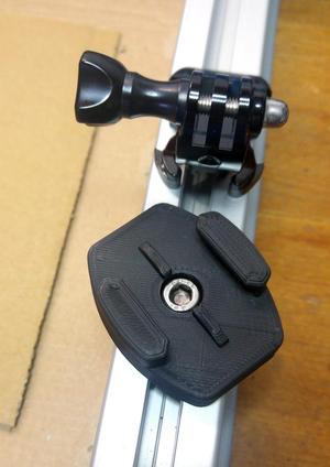 GoPro flat mount with M6 hole