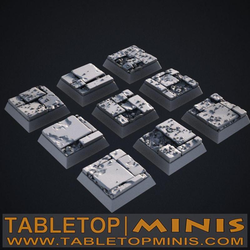 Broken Tiles 20x20mm Square Bases