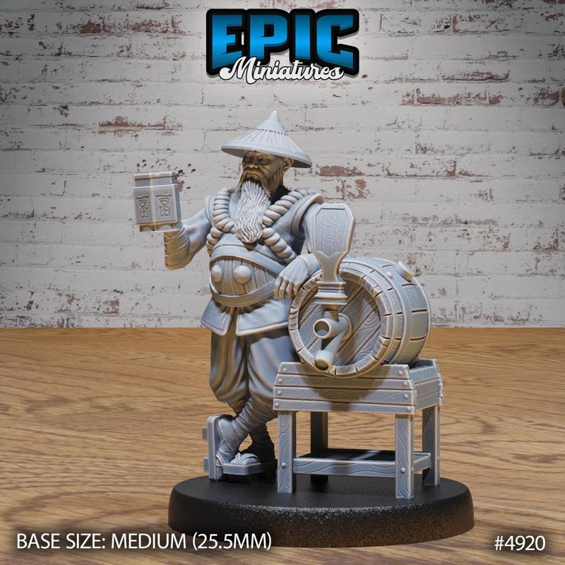 Drunk Master Cheers ‧ DnD Miniature ‧ Tabletop Miniatures ‧ Gaming Monster ‧ 3D Model ‧ RPG ‧ DnDminis ‧ STL FILE