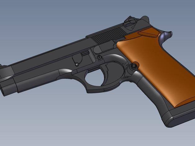 Remix of Beretta prop gun by Chris_Wentworth