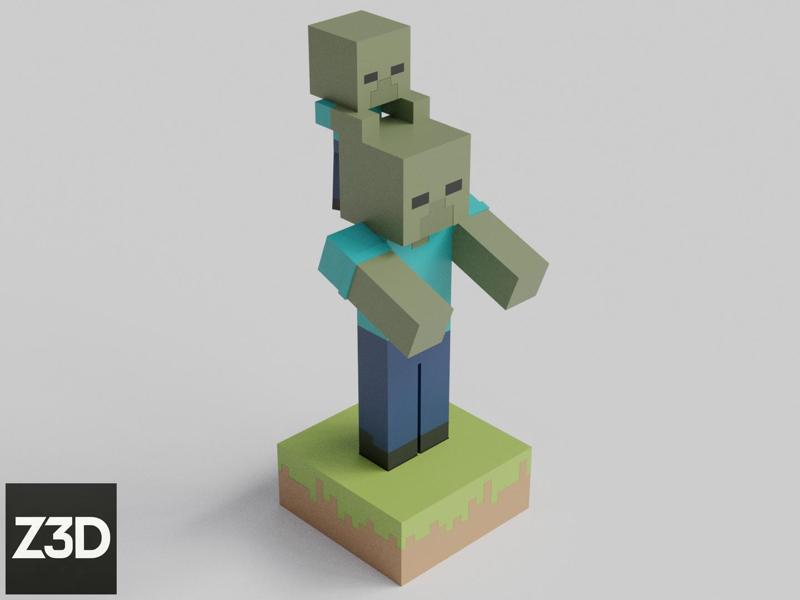 Minecraft Zombie/Baby Zombie (AMS Optional)