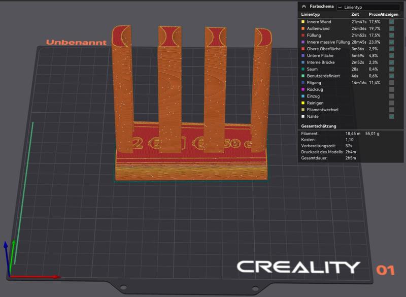 Coin Organizer 2€, 1€ and 0.50c