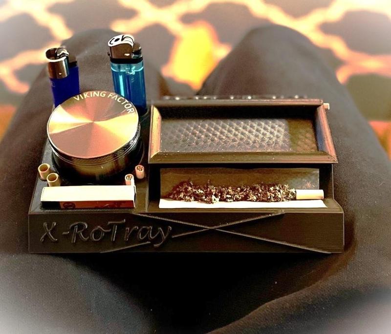 X-RoTray - Ergonomic Weed Rolling Tray – Easy Print - No Supports Needed