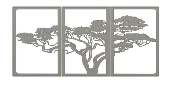décoration murale triptyque arbre