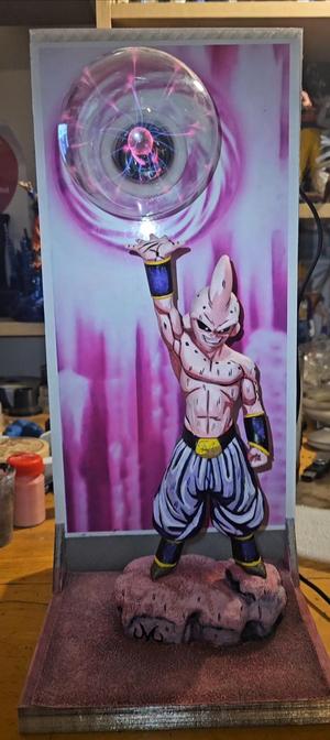 Kid Buu/Freeza plasma ball attack display stand