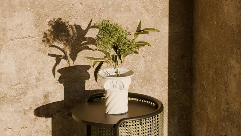Doric Twist Column Pot Plant - Home Decoration