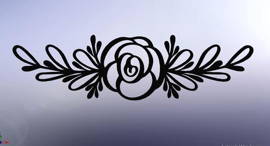 wall flower, 2d flower, line art flower, 2d art flower, flower decoration, flower decor