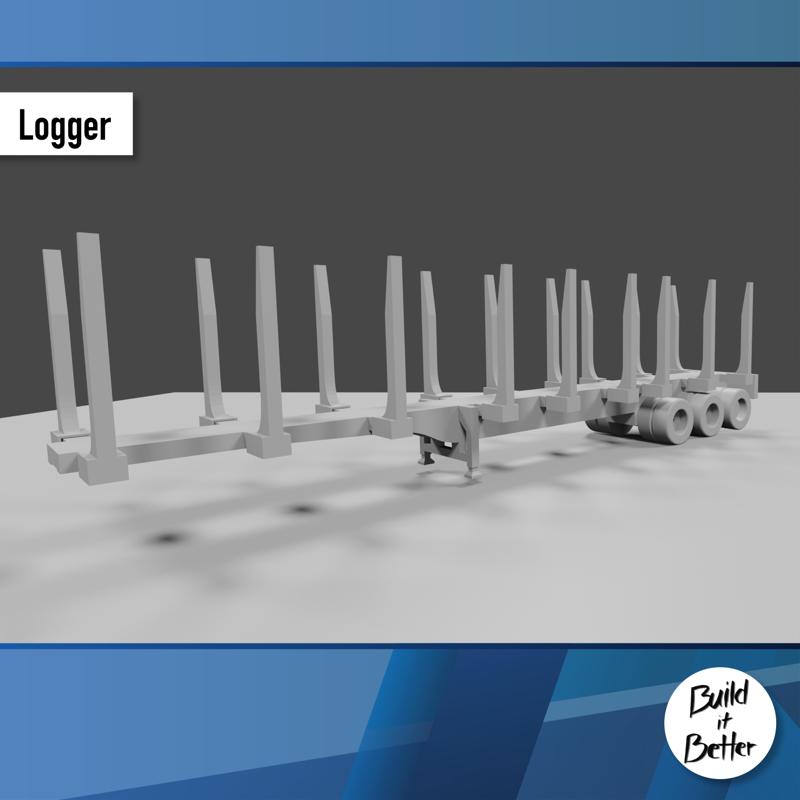 Timber Semi Trailer 1/64 scale