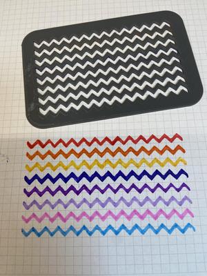 zig zag pattern stencil
