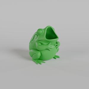 🐸 Realistic frog pencil holder.