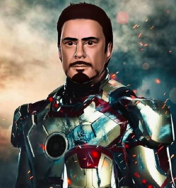 Tony Stark - Head for OpenFigure3D Iron Man