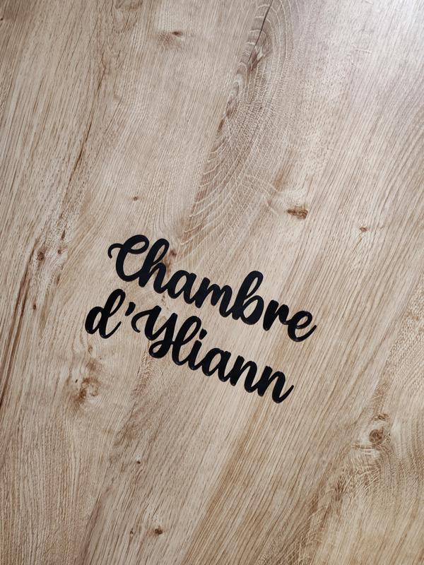 Panneau lettrage Chambre