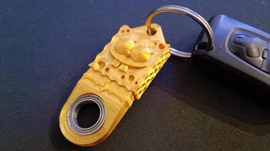 Spongebob Fidget Spinner Keychain