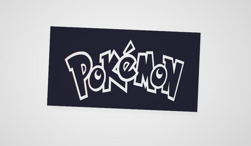 Pokemon logo drawing template
