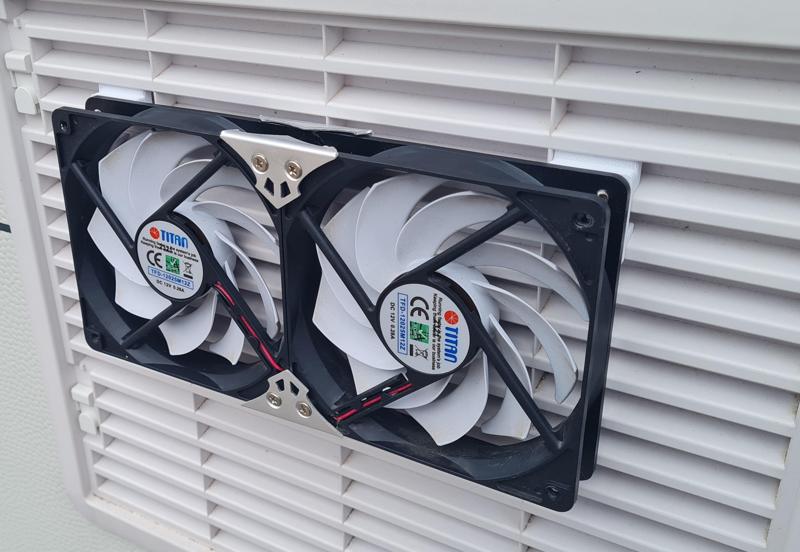 Caravan Fridge Fan Mount