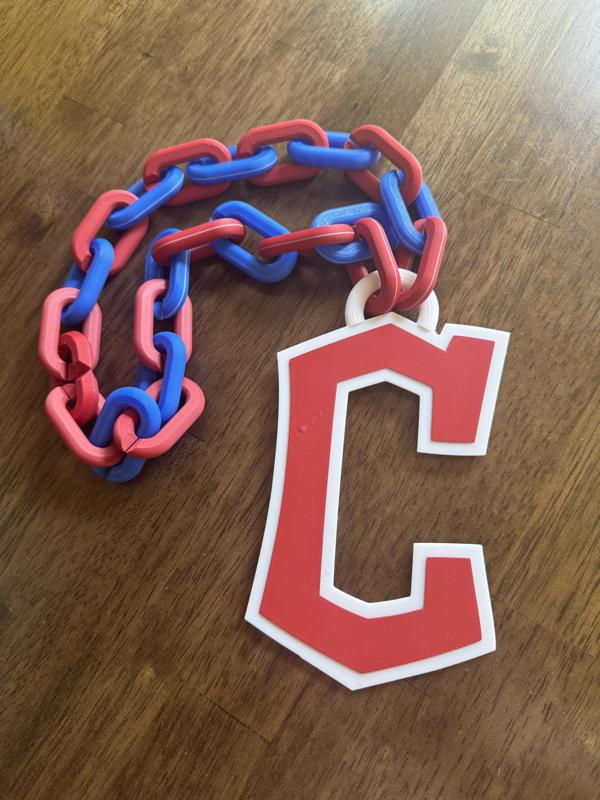 Cleveland Guardians oversized chain pendant