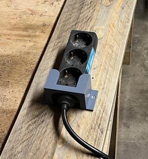 Power strip vertical wall mount