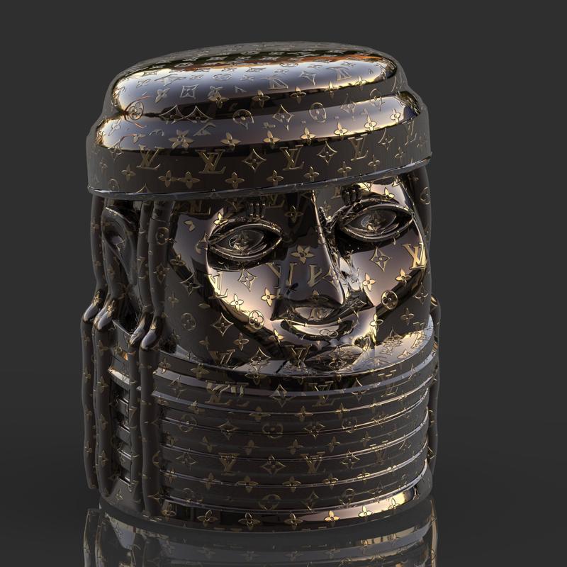 Benin Bronze Head Art