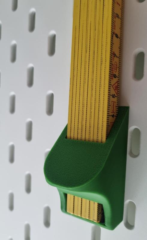Holder for 1M Folding Ruler for IKEA Skadis