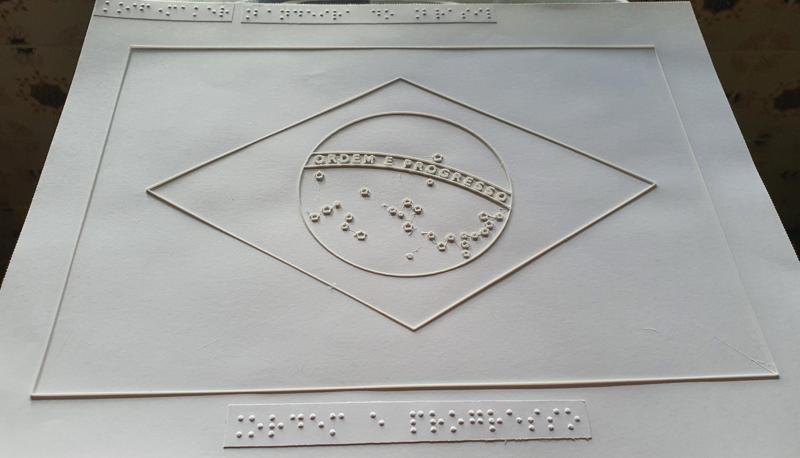 Tactile image: Brazil's flag