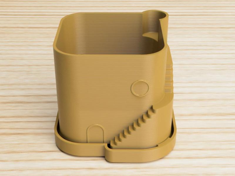 Square Tiny House Plant Pot