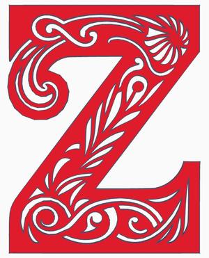 Stencil: letter Z (version 1)