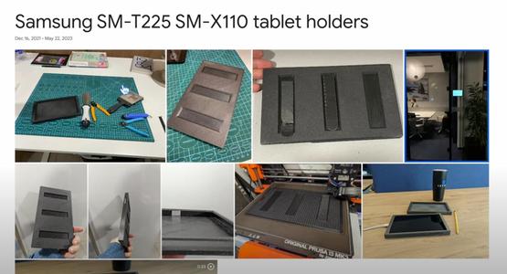 Holder for SM-X110 for glass wall - Samsung Galaxy Tab A9 Lite tablet