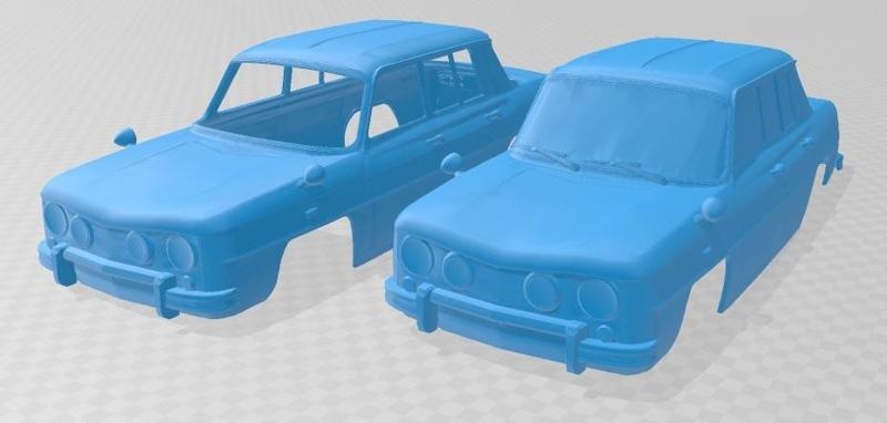 Renault 8 Gordini Printable Body Car