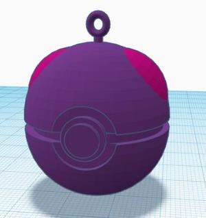 Masterball Pokeball keychain