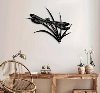 Dragonfly On Leaf Wall Decor